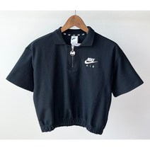나이키 크롭 PK 티셔츠 DM6464-010 블랙 WOMENS S(유로핏)
