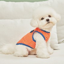 [쁘띠도그] 포켓나시티_여름 강아지옷/애견티, 색상:포켓나시티_오렌지|사이즈:L