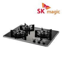 [할인쿠폰지급중] SK매직 2구/3구/4구(285x485/560x430-440/560x480/728x495mm) 가스 레인지 쿡탑 렌지 모음 GRAB221K 외, 배송/설치, LPG_3구_블랙(코드식), GRAB300K(560x440)