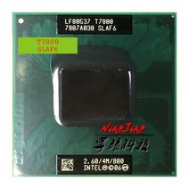 CPU 컴퓨터씨피유인텔 코어 2 듀오 T7800 SLAF6 2.6 GHz 듀얼 스레드 CPU 프로세서 4M 35W 소켓 P, 한개옵션0