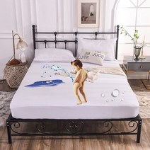 토퍼방수커버 누빔 방수 매트리스 커버 슈퍼싱글 싱글 더블 큉 킹 슈퍼 침대 빨 솔리드 컬러 퀸 침대 보호기 비바람에 견디는 토퍼 침대