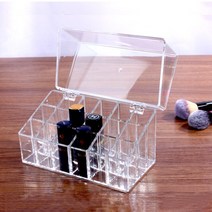 다이소화장품정리함 다이소 아크릴 정리함 립스틱보관함 화장품정리대 아크릴서랍장 향수보관함 뚜껑있는화장품정리함 다이소립스틱정리함 화장품수납 다이소정리함, 24개 수납 플랫