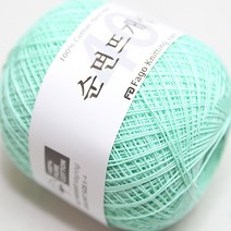 더울 뜨개 구정 도일리 면실 순면뜨개실 40수, 412민트