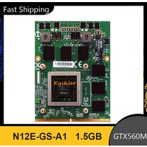 노트북 외장 그래픽카드 외장형 Dell m17x m18x msi 16f1 16f2 n12e-gs-a1 ddr5용 x-브래킷이 있는 원래 gtx560m gtx 560m 비디오, 델용