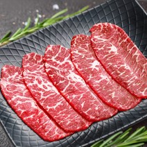 부채살 슬라이스 1kg 2kg 미국산 냉동 소고기 소포장 불고기 샤브샤브 육전 구이용 수입, (100g)