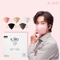 케이바이오 국산 2D KF94 새부리형 마스크 1박스 1매입 50개 대형 L, 블랙