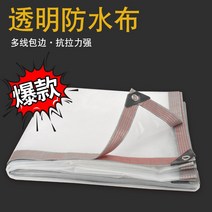 PVC 지붕 캠핑 방수포 투명 타프 대형 천막 지붕덮개, N 20m, A 두꺼운투명버전(천공밑단)