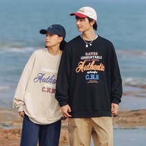 [jilu] 레터링 오버핏 커플 맨투맨 맨투맨 상의