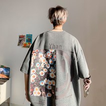 빈티지 루즈핏 남성 반팔티 송민호 최우식 패션 스타일 스트릿 티셔츠