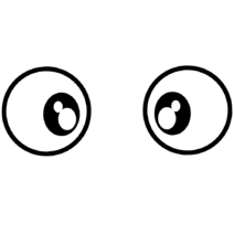 두꺼운 PVC 하이빔 반사 홀로그램 왕눈이 스티커 눈알스티커 자동차눈 2개 세트, 20cm (중형), 1개