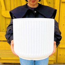 식물학개론 가벼운 frp 폴리츠 원통 시멘트 화분 대형, 폴리츠원통XL지름49cm화이트