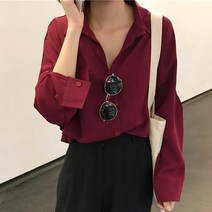 바보사랑 시크해라 루즈핏 무지 블라우스(mbl1354) .드레스날다
