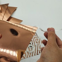 백일 첫돌 기념일 꾸미기 삼각형 가랜드 로즈골드