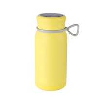 스마트 보온병 온도표시 온도 디스플레이 320ML 보온 유지 핸드 컵 이중 벽 스테인레스 스틸 진공 플라스크 머그잔, 301-400ml, [03] YELLOW