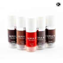 세피아 위생인증 펌핑 10ml 색소 머신 수지 엠보 겸용 반영구화장색소, 젯블랙