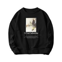 세븐퍼센트 겨울용 기모안감 오버핏 맨투맨 자전거남자