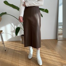 vsyoy가죽 트임 롱 스커트
