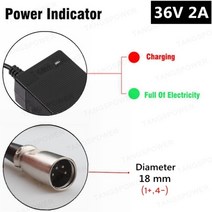 전동킥보드충전기 tangspower 36v 2a electric scooter 납산 배터리 충전기 41.4v 전기 자전거 휠체어 납산 배터리 충전기 호환, 4핀 xlr, 에게