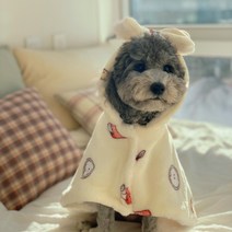 강아지 극세사 기모 망토 담요 유모차 이불 수면잠옷 방석 숄 후드, 옐로우