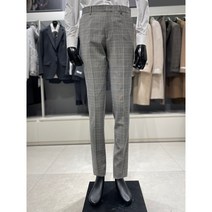 본 S/S 클래식 LEGNO 체크 라이트 그레이 정장바지 BN1SPA131 GY