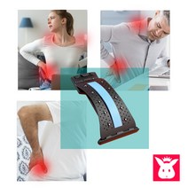 토토헬스리빙 척추기립금 도수 견인치료 허리통증완화운동 지압자석 10개, 핑크-4단조절