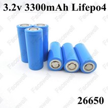 1pcs 3.2v 3300mah 26650 lifepo4 배터리 셀 충전식 led 손전등 전기 장난감, 한개옵션0
