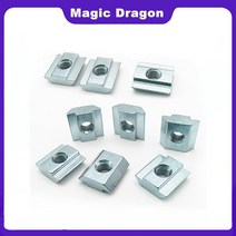 팝너트건 T 슬라이딩 너트 아연 코팅 플레이트 /3030/4040/4545 M3/M4/M5/M6/M8/M10 알루미늄 나사 10 개, [04] -M6