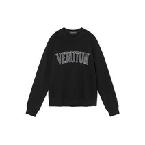 RTW-ST143 : VERUTUM Applique Arch Logo SweatshirtsㅣBlack