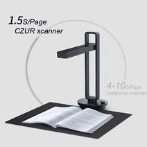 CZUR Aura Pro 휴대용 책 스캐너 A3 문서 스캐너 자동 플래튼 .. 정품보장