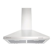 SOONYE 30 inch Stainless Steel Wall Mounted Range Hood 450 CFM Vent Hood with 3 Speed Controls 5-Lay