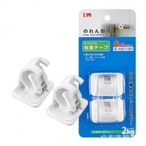 못없이커튼봉 부착식 무타공 고정 홀더 벽안뚫는 다용도 걸이 화이트 투명 2P세트