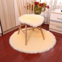 카펫rug 라운드 인조 울 매트 부드러운 긴 머리 의자 쿠션 모피 카펫