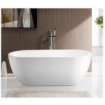 ST-6091 타원 화이트 이동식욕조 프리스탠딩 모던 독립욕조 드라마 욕조