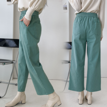 NewCare여성면바지 통바지 슬랙스 면워싱 일자 바지