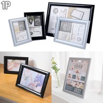 사이즈별 가벼운 스탠드 사진 전시용 액자 카페 거실용 박람회 전시관 미니, 검정-4R