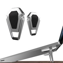 노트북받침대 스탠드 거치 1 pair 금속 접이식 노트북 book pro air lenovo 노트북 액세서리 휴대용 노트북 홀더 용 미끄럼 방지 기본 브래킷, 1 쌍 플라스틱