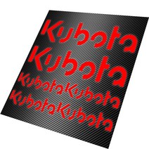 캐스퍼꾸미기 Kubota 다이 컷 스티커 엠블렘 디거 굴삭기 6 개 세트, 03 빨간