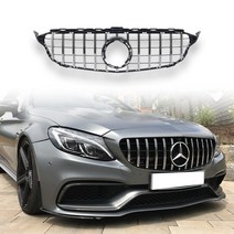 벤츠 W205 세로그릴 파나메리카나 C200 C250 C300, 후기형 블랙 (방문장착)