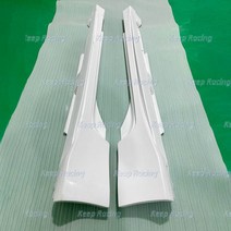 자동차자동차 스타일링 FRP 도색되지 않은 사이드 스커트 닛산 370Z Z34 2009 용 유리 도어 스텝 커버 스, 한개옵션0