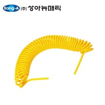 상아뉴매틱 폴리우레탄코일튜브 UC 04-02-45 3.17x2 상아 에어 호스 우레탄호스 (카플링별도) 노랑