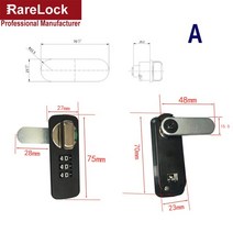 세 위치 기계식 코드 잠금 열쇠 없는 파일 캐비닛 서랍 안전 금고 캐시박스 하드웨어 Rarelock MA035 B, [01] A