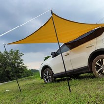 차량용 어닝 사이드 그늘막 낚시 가림막 캠핑용 SUV 감성, 샴페인 골드 2×2m 아크릴[철석흡수] 차변 천막 세트