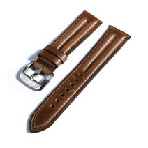 San MartinHorween 소가죽 시계 스트랩 남성용 가죽 밴드 20mm 22mm 레트로 퀵 릴리스 핀 버클 Zermatt