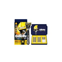 질레트 프로글라이드 파워 면도기 핸들1입 + 면도날1입, 질레트 프로쉴드 옐로우 면도날 10개입 +(증정)프로쉴