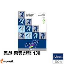 레이저 프린터용 A4 A3 복사 에이포 용지 100g 135g 160g 90g 미색 유광 백색 종류선택 1개, A3 레이져 전용 유광 200g 100매
