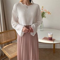 셀러허브 여성패션 [] 여자 여름 바캉스룩 바다패션 단정한 물결 크롭 니트