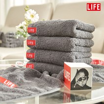 [라이프타올] 40수 코마사 먼지 없는 호텔 수건, 다크 그레이 10장