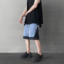 여름슬랙스팬츠 퇴폐풍 유행 CEC 남자 트렌드 건달카리스마 5부 반바지 0년 블랙 다크 계열이 있다 450355477