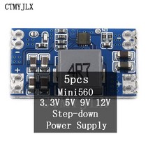 5pcs 5A DCDC Mini560 스텝 다운 안정화 전압 전원 모듈 출력 3.3V 5V 9V 12V, 03 Output 9V