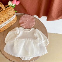 베스더스 유아 아기 밀크 프릴 샤 원피스 슈트 가을 백일 돌 촬영룩 애기 옷